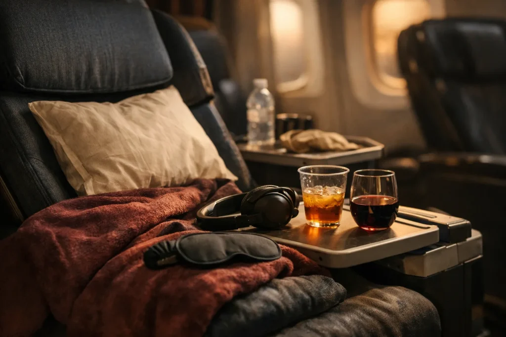 Dormir dans l’avion : sièges, heures de vol et ce qu’on boit